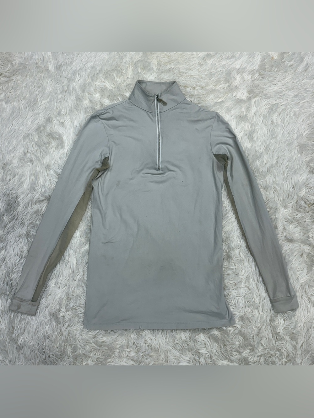 Women’s XXS Grey Tailored Sportsman Long Sleeve Horseback Riding Sunshirt